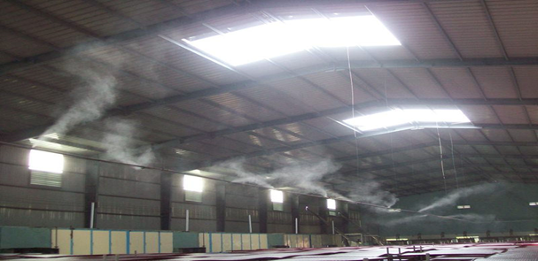 Phun sương làm mát nhà xưởng bằng hơi nước
