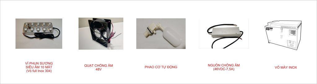 chi tiết máy tạo ẩm công nghiệp